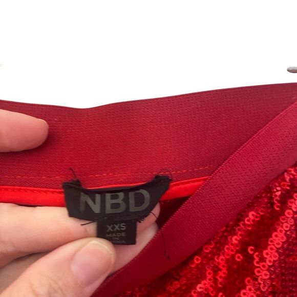 NBD  sequin leggings red XXS - Picture 4 of 5